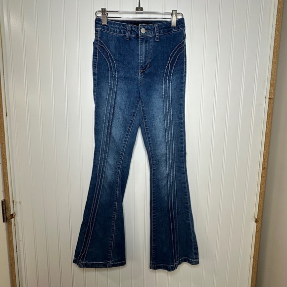 Joe's Jeans Other - Joes Jeans Girls High Rise Flare Medium Wash Curved Seam Denim Blue Size 12